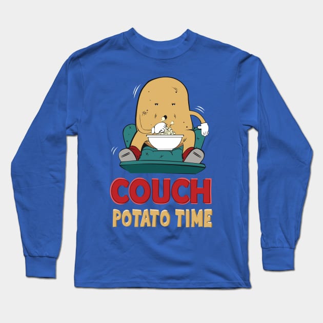 Couch Potato Time Long Sleeve T-Shirt by CrissWild